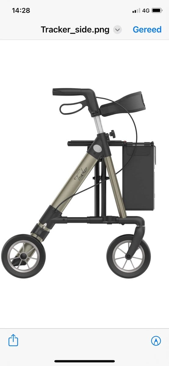 Rehasense - Rollator - Tracker - Lichtgewicht - Rood - Ruggordel - Stokhouder
