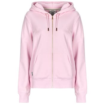 Superdry - Essential Logo halfgeborstelde hoodie met rits - Dames - Hoodies