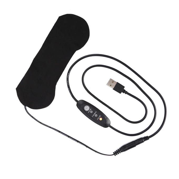 Draagbare USB Elektrische Kleding Verwarmingspad Oogmasker Verwarmde Pad Mat Laken Verwarmer black