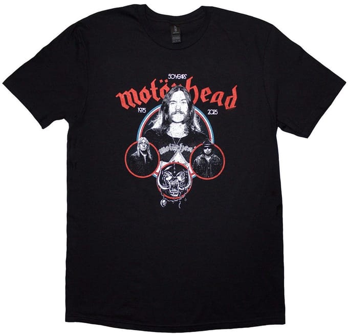Motorhead - 50 Years Band Circles Heren T-shirt - S - Zwart