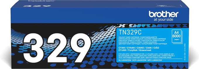 BROTHER TN-329C tonercartridge cyaan extra high capacity 6.000 pagina's 1-pack