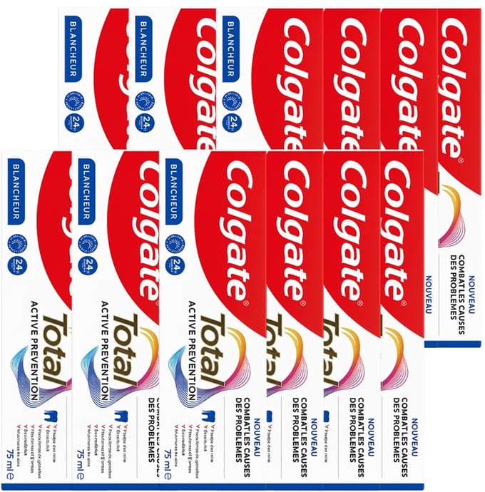 Colgate Total Blancheur Tandpasta – Whitening – 75 ml – 12-Pack