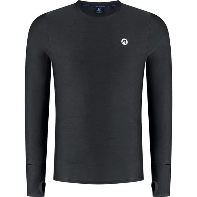 Rogelli Essential Heren Hardloopshirt - Lange Mouw - Duimgat - Zwart