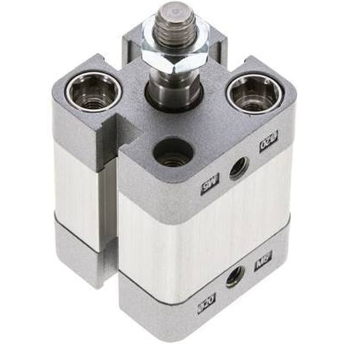 ISO 21287 Compacte Dubbelwerkende Cilinder 20-10mm - Magnetisch - Mannelijke Stang