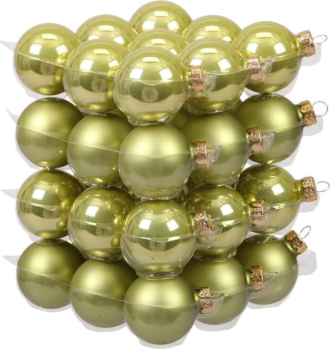 Othmar Decorations Kleine kerstballen - 36x st - pistache groen - D4 cm - glas - kerstversiering