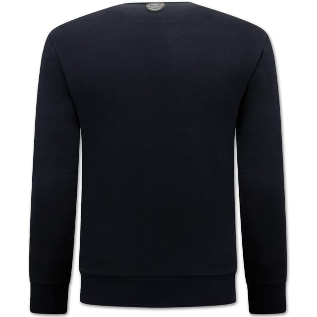 Just Beat It Print Heren Sweater - Zwart