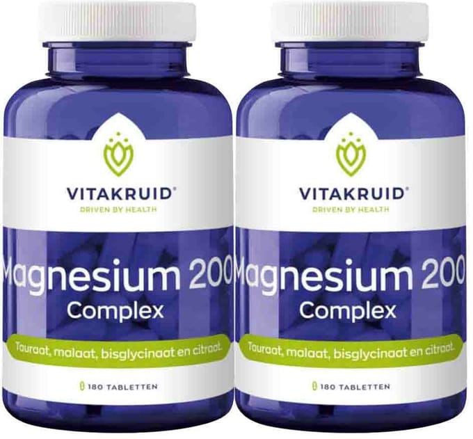 Vitakruid Magnesium 200 Complex - 2 x 180 tabletten - Voordeelverpakking