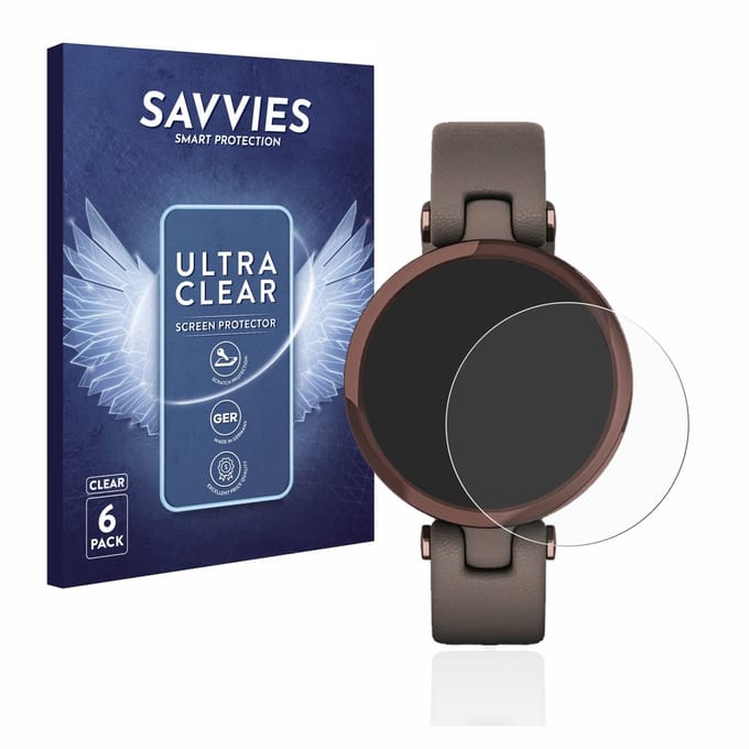 Savvies - Screenprotector voor Garmin Lily - Folie Beschermfolie transparant 6 Stuks