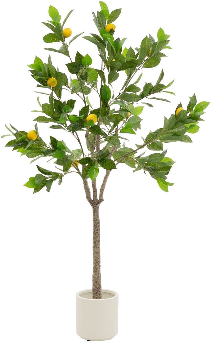 Kunst citroenboom 160 cm kunstplant in pot met fruit ML design