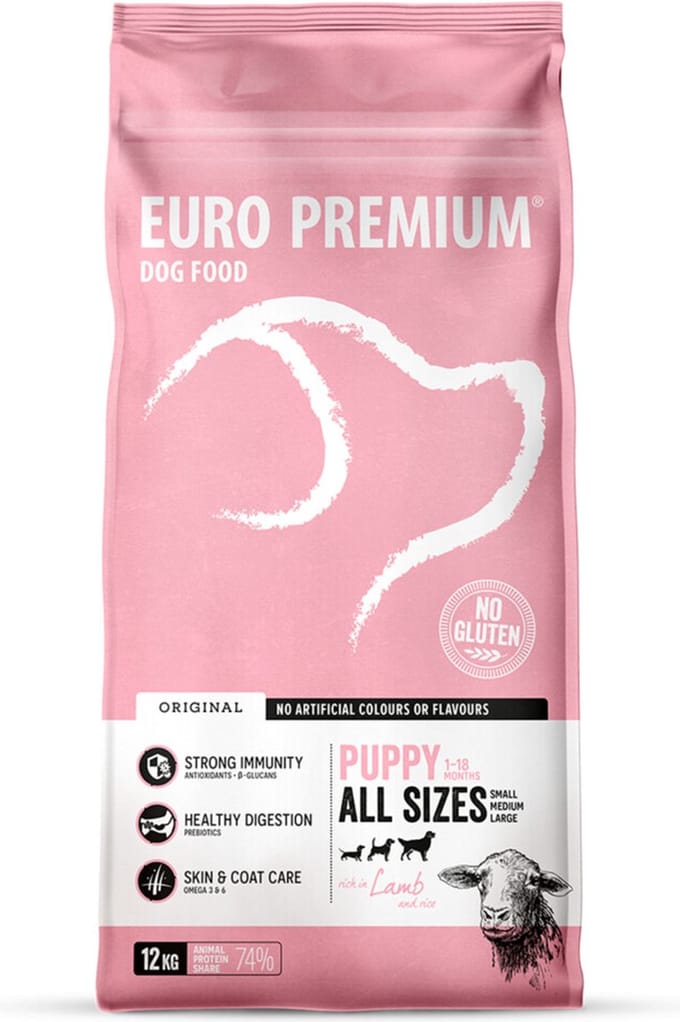Euro-Premium Puppy Lam - Rijst 12 kg