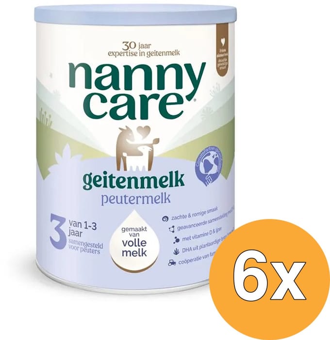 6x Nannycare Peutermelk (800 gr)
