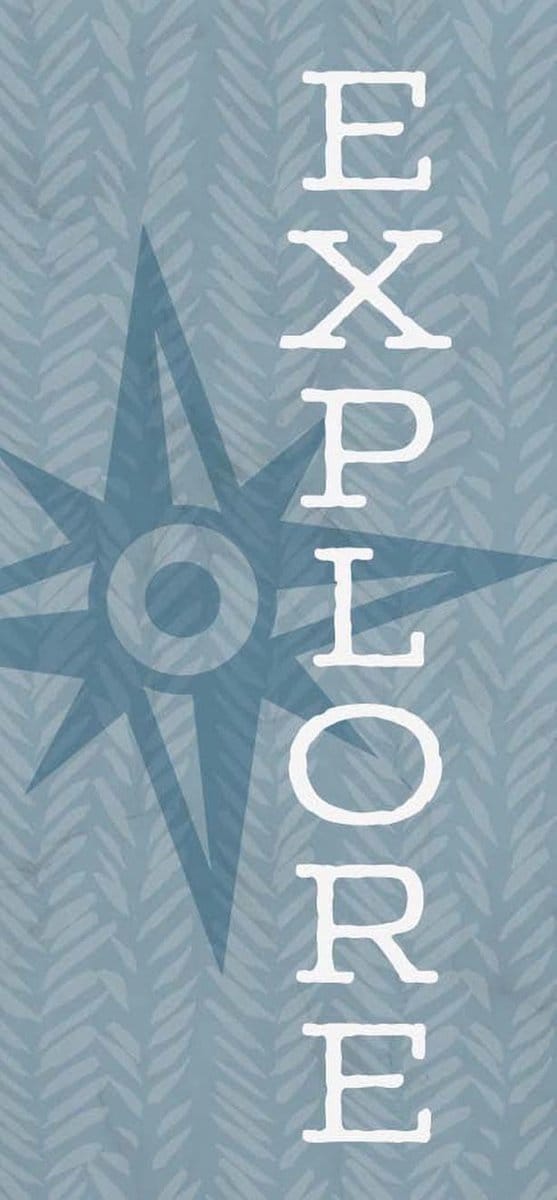 Decoratief Beeld - Tabletop Word Block Explore - Hout - 316europe - Blauw