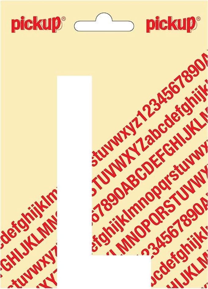 Pickup plakletter Nobel 120mm wit L - 31012120L