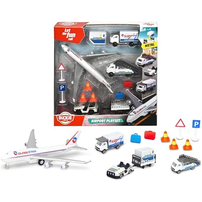 DHL Die cast vliegtuigset 13 delig Dickie