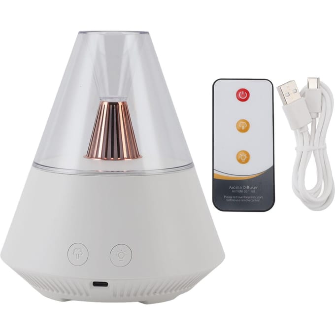 Diffuseur d'Aromathérapie 150ml Humidificateur de Bureau avec Lumière d'Ambiance Diffuseur d'Huiles Essentielles pour white