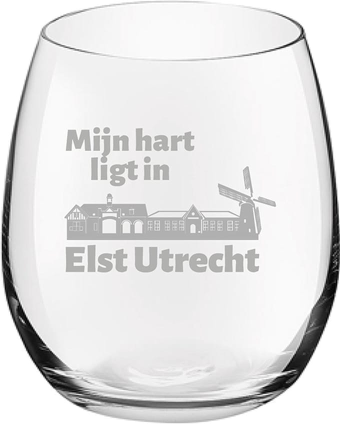 Gegraveerde Drinkglas 39cl Elst Utrecht