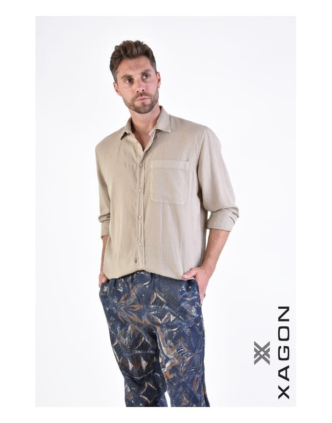 Xagon overhemd Manica Mannen beige