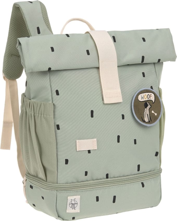 Lässig rugzak voor kinderen Mini Rolltop Backpack - Happy Prints light olive