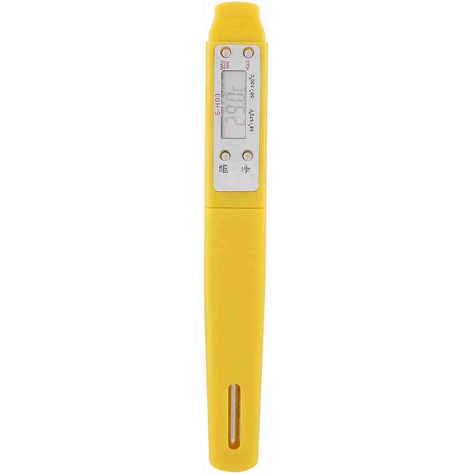 1 Stuk Direct Lezende Digitale Voedselthermometer Keuken Koken BBQ Vleespen(Geel) geel