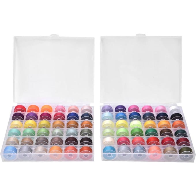 72 Kleuren Spoeldraad Transparant Hoge Kwaliteit met 2 Stuks Plastic Doos Naaimachine Accessoires72 gray