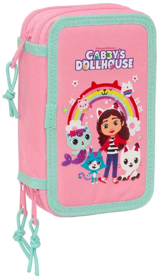 Safta Triple Gabby´´s Dollhouse Etui 37 Eenheden Roze Man