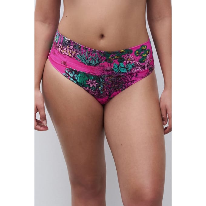 Chantelle Sauvage - bikinislip taille - maat 42 - pink jungle - C17UC5-A10