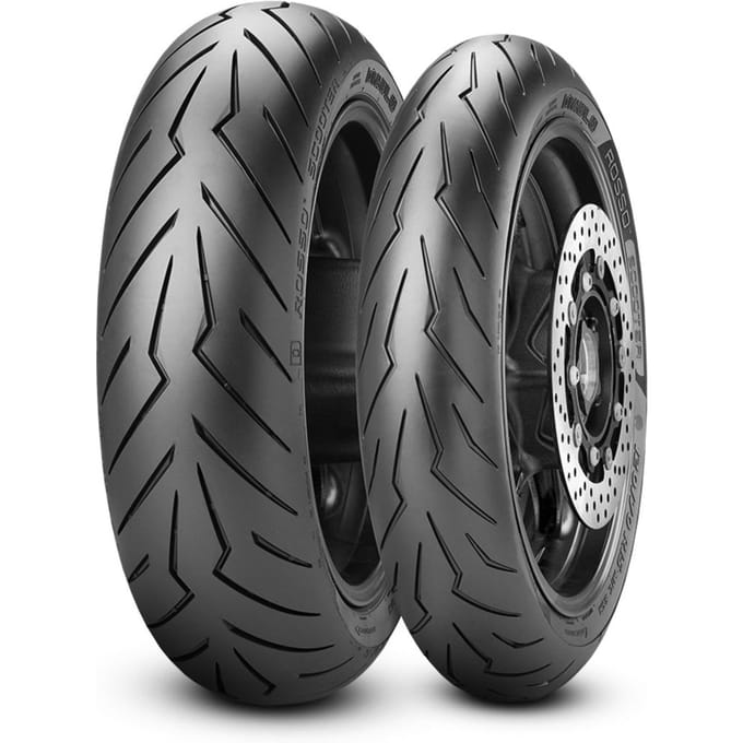 PIRELLI DIABLO ROSSO SCOOTER 100/90-10 TL, Motorbanden voor/achter