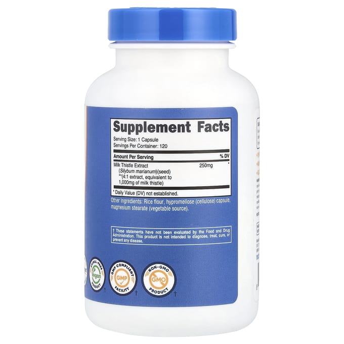 Nutricost, chardon-marie, 1 000 mg, 120 capsules