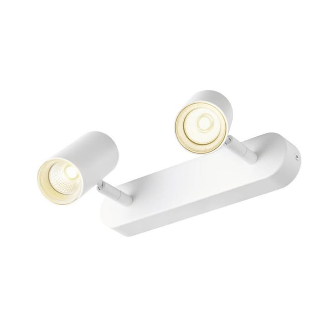 SLV plafondspot Noblo, wit, dimbaar warm, lengte 24 cm
