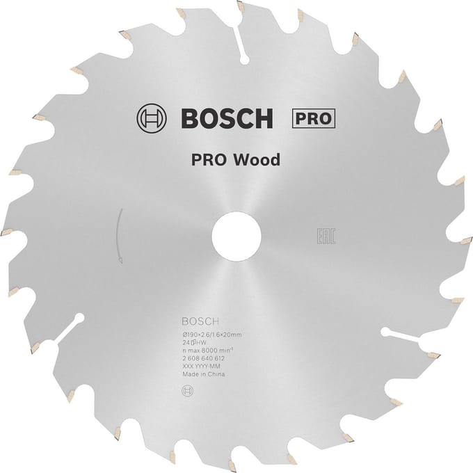 Bosch Cirkelzaagblad Optiline 190x2.6x20mm 24T