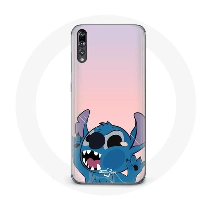 Coque - Huawei - P20 - Souple - Rose - Stitch le Nez en l'air rose