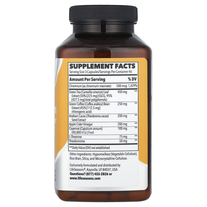 Therapieën, Metabolisme, Gewichtsbeheersing, Vegetarische capsules 140
