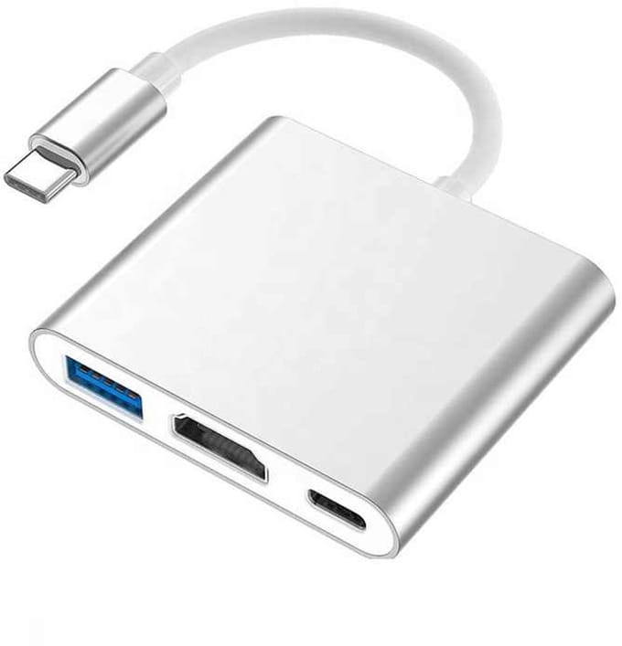 BOECK - 3-in-1 USB-C Hub Adapter – USB C naar HDMI, USB 3.0 & USB-C PD – Converter Docking Station – Geschikt voor MacBook, iPad Pro, Windows Laptops – Plug & Play