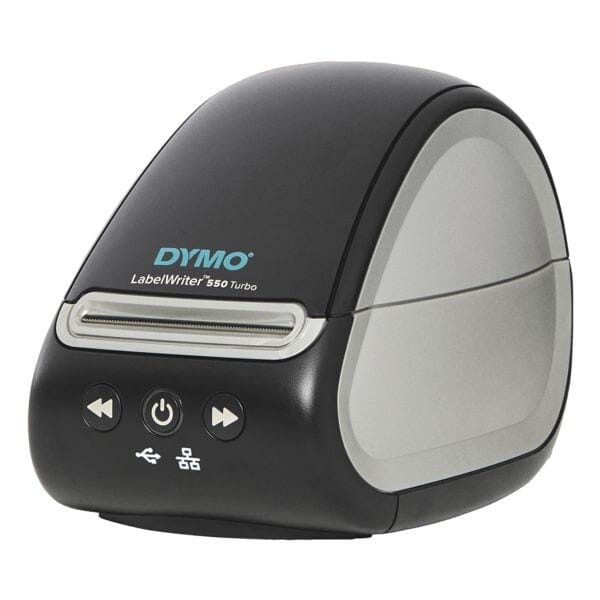 DYMO LabelWriter 550 Turbo Labelprinter | Labelmaker met direct thermisch afdrukken op hoge snelheid | Automatische labelherkenning | Drukt verzendlabels en meer af met USB/LAN-connectiviteit