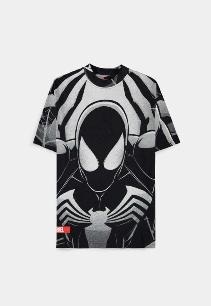 Marvel SpiderMan - Venom AOP Heren Tshirt - S - Zwart