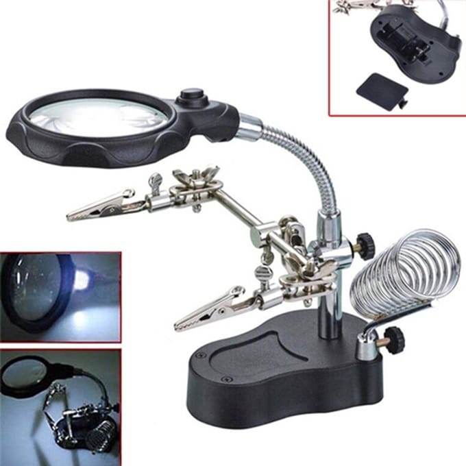 Professionele 3e Helpende hand - loep met LED verlichting soldeerhulp derdehand