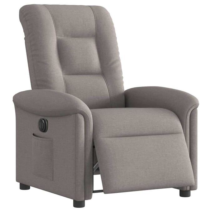 vidaXL - Fauteuil - verstelbaar - elektrisch - stof - taupe