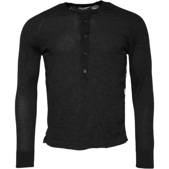 Henley Gebreide Pullover Trui