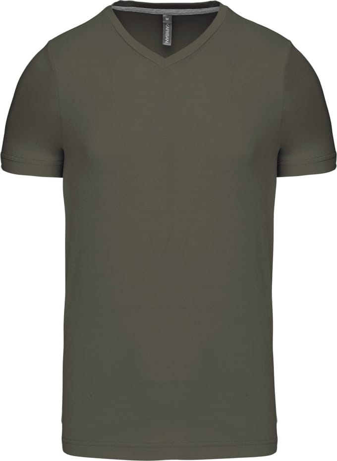 Kariban T-shirt V-hals korte mouwen K357 - Dark Khaki - L