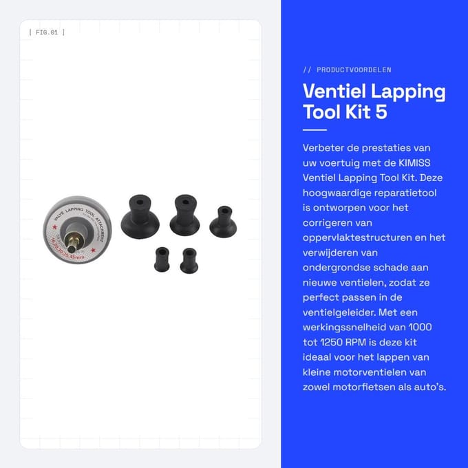 Dailygoods - Ventiel Lapping Tool Kit - 5 Zuigplaten - Universele Auto Reparatie Tool - Efficiënt onderhoud - Professioneel gereedschap - Auto accesso...