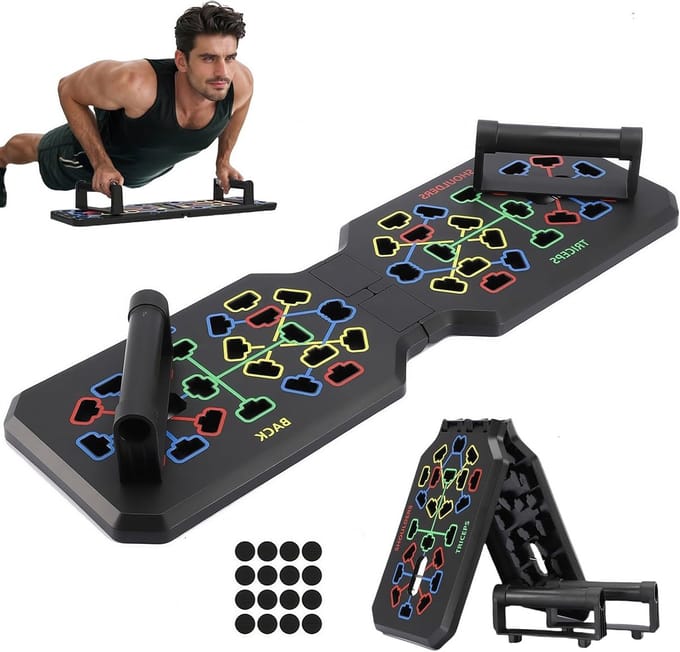 12-in-1 Vouwbaar Push Up Bord voor Effectieve Krachttraining en Spieropbouw
