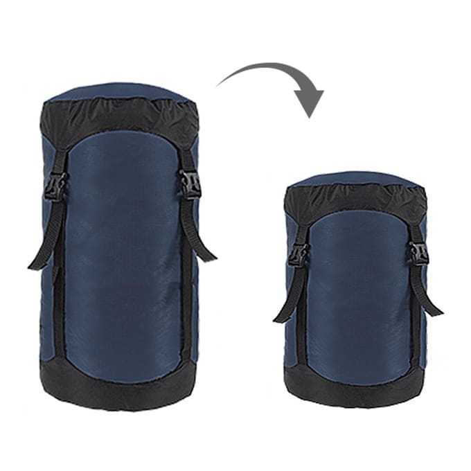 Compressiezak voor slaapzak Opbergzak Klein 5-35L 40D Ripstop S marineblauwe kleur