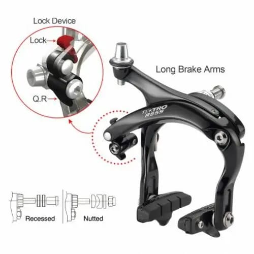 Paar bolt-on remklauwen Tektro r559