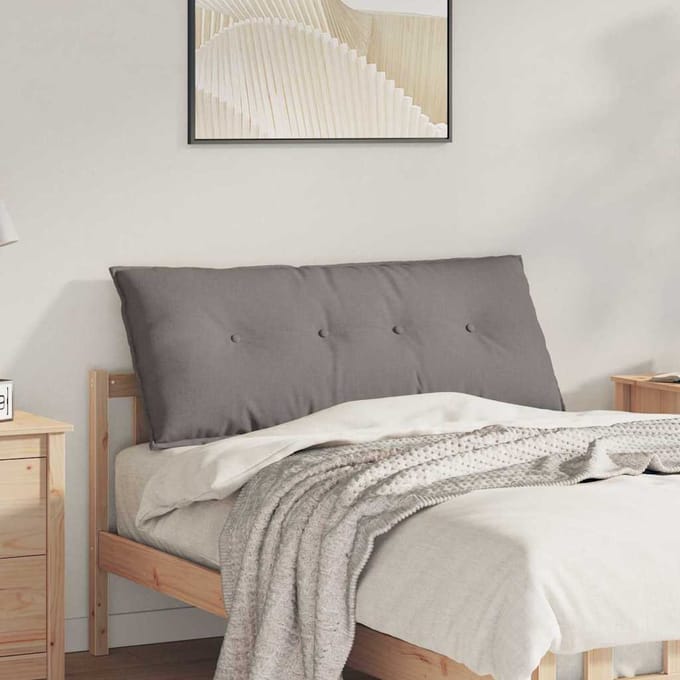 vidaXL - Rugkussen - Taupe - 120 - x - 50 - x - 19 - cm - Stof