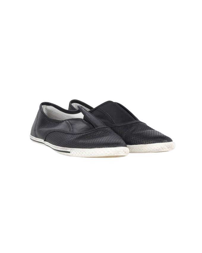 Marc by Marc Jacobs Slip On Sneakers in Zwart Leer