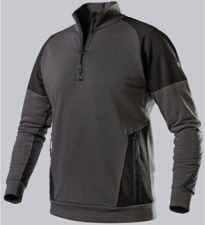 BP 1828-293 BP® Zip-sweater - antraciet/zwart M-OUTLET