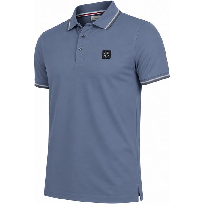Solution - Heren Polo SS Flow - Blauw - Maat S