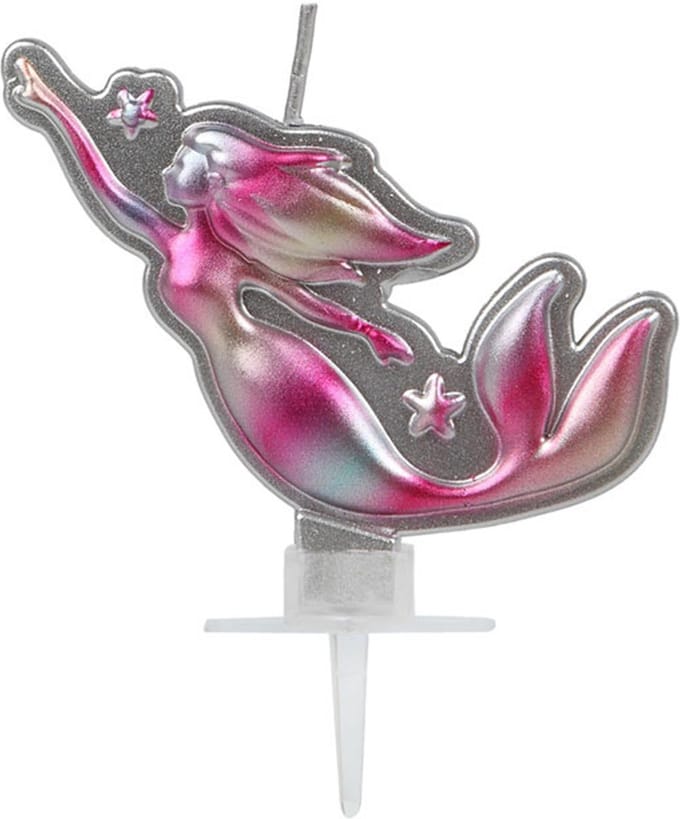 ATOSA - Zeemeermin kaars roze goud 14 x 10 cm
