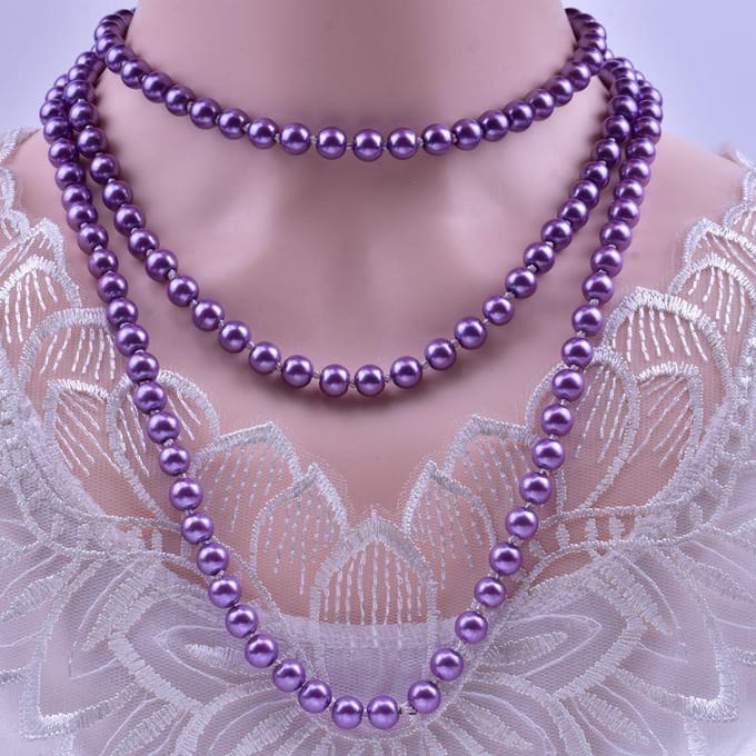 Mode Elegante Imitatie Parel Ketting Voor Dames Knoop Meerlaags Lange Truiketting Kledingaccessoires gray