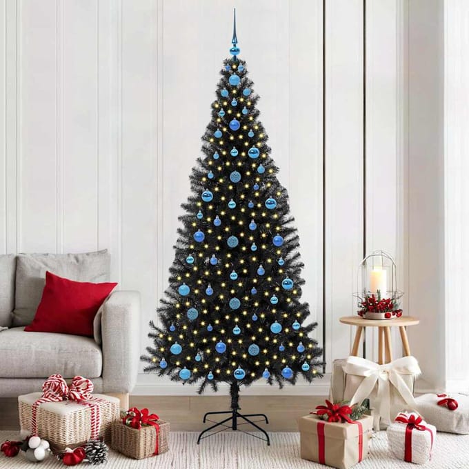 vidaXL - Kerstboom - Zwart - 210 - cm - PVC